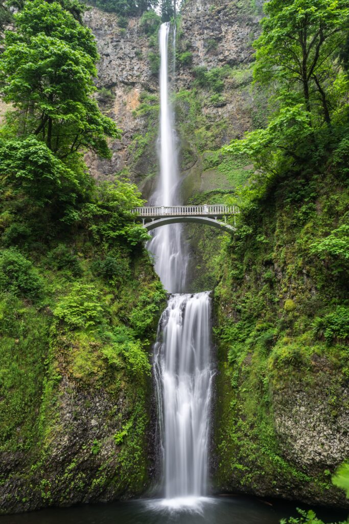 bridge over waterfall